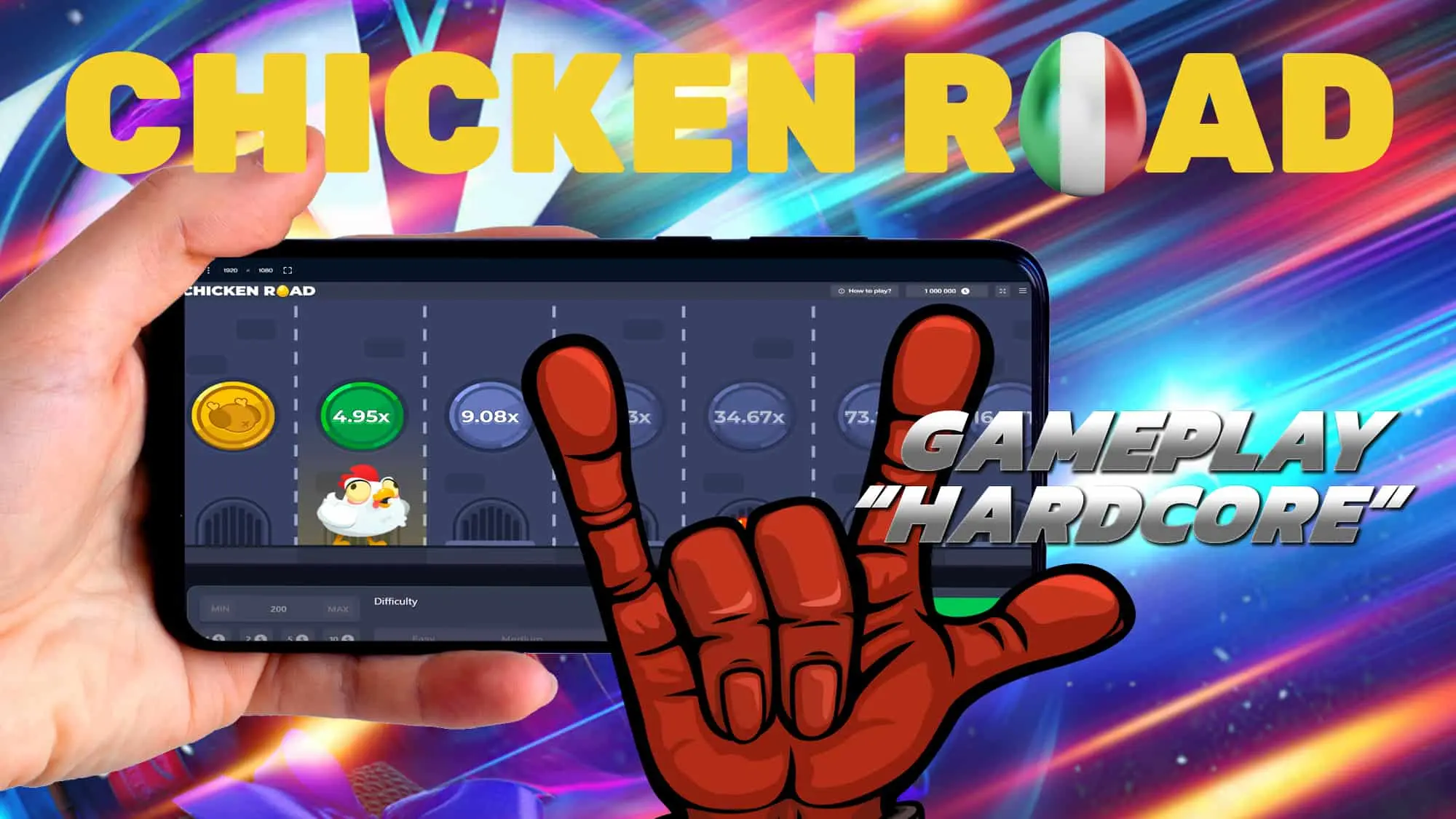 La meccanica del gioco è molto semplice. Il giocatore deve piazzare una puntata compresa tra 0,1€ e 100€. Una volta selezionato l'importo, deve scegliere il livello di difficoltà.