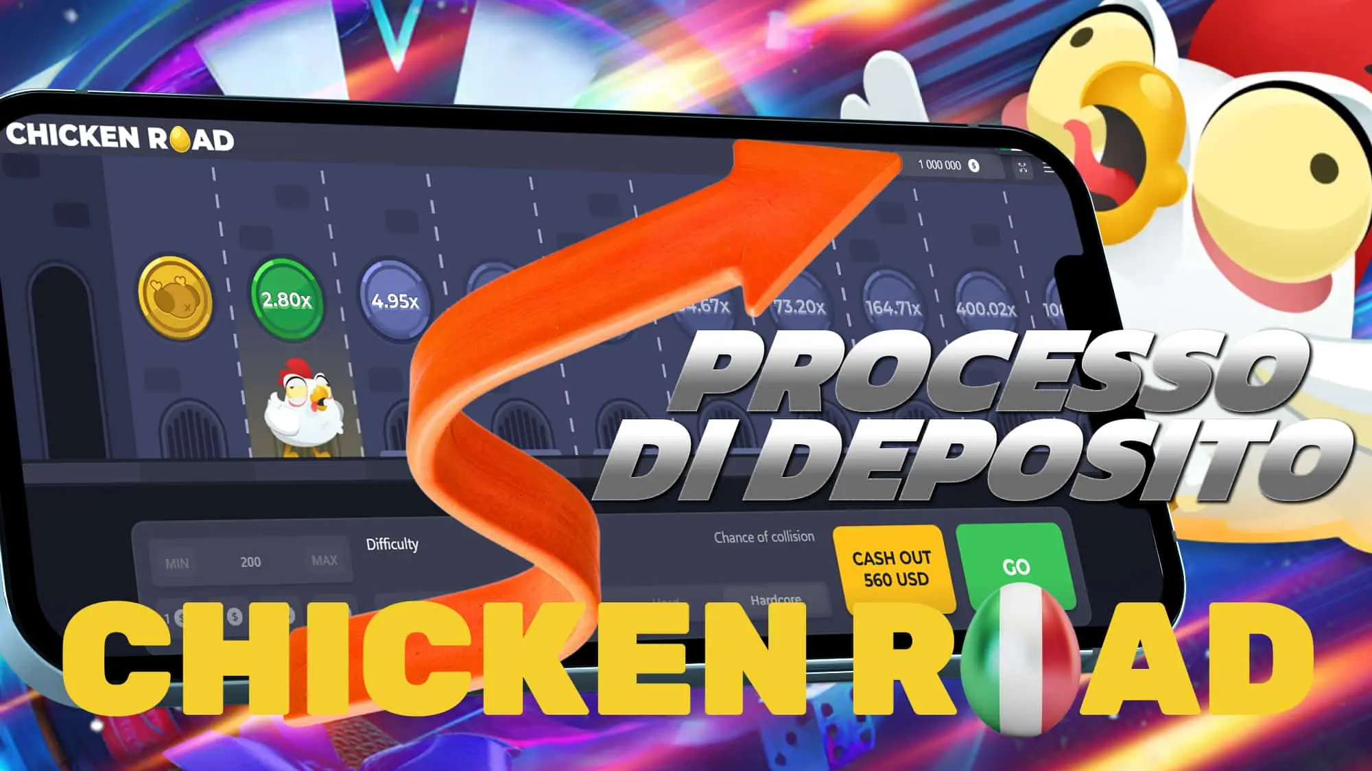 Effettua subito un deposito nel gioco Chicken Road!