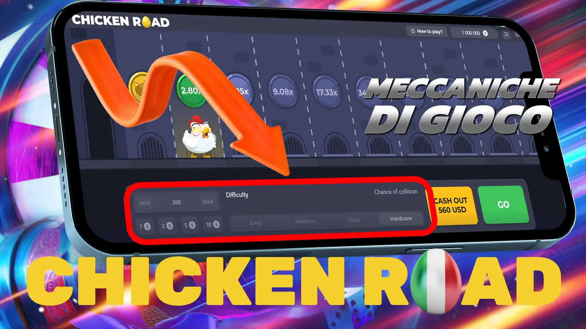 Raggiungi il premio principale nel gioco Chicken Road